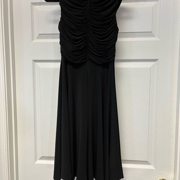Dress Barn Collection Ruched Embellished Little Black Dress sz 4 EUC - Picture 4 of 7